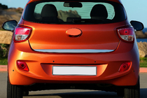 Hyundai I-10 2014-2017 Moldura maletero acero inoxidable foto 1
