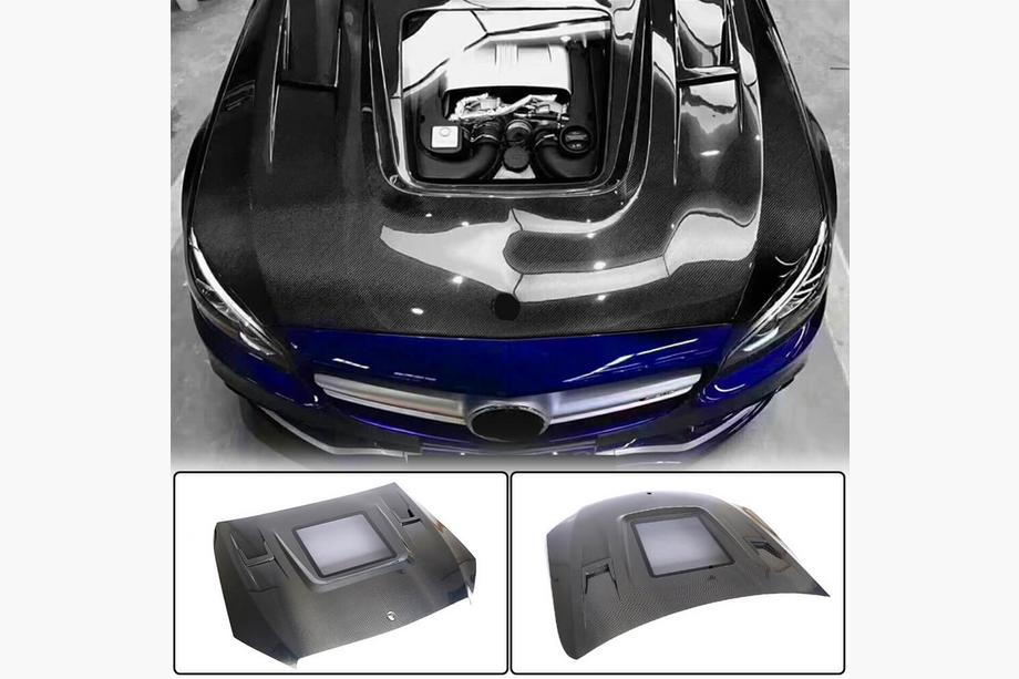 Mercedes C-class W205 2014-2021 Capó V2 (Carbono) Image