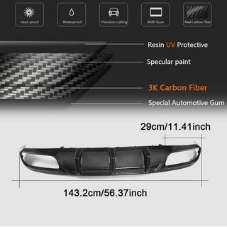Difusor Trasero de Parachoques V1 para Coupe/Cabrio C63 AMG 2015-2019 Carbono foto 2