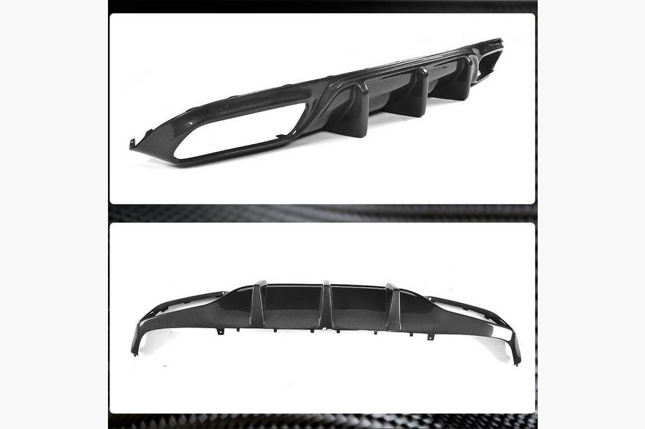 Mercedes C-class W205 2014-2021 Difusor Trasero de Parachoques V1 para Coupe/Cabrio C63 AMG 2015-2019 Carbono Foto 5