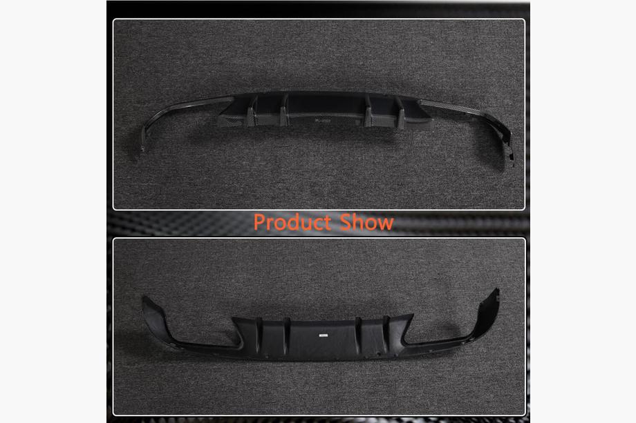 Mercedes C-class W205 2014-2021 Difusor de parachoques trasero (para SD Base 2015-2019, Carbono) Foto 3