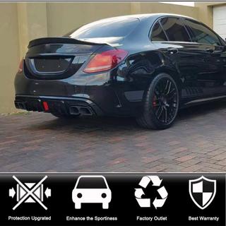 Difusor trasero con salidas de escape (para SD C43 AMG 2015-2019, Carbono) foto 2