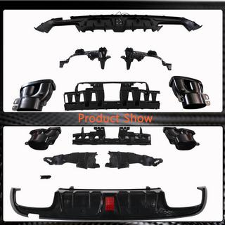 Difusor trasero con salidas de escape (para SD C43 AMG 2015-2021, Carbono) foto 4