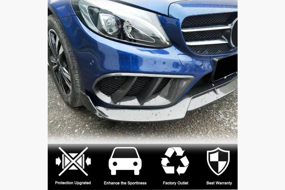 Mercedes C-class W205 2014-2021 Cubiertas de luces antiniebla de carbono para C43 AMG 2015-2019 Foto 2