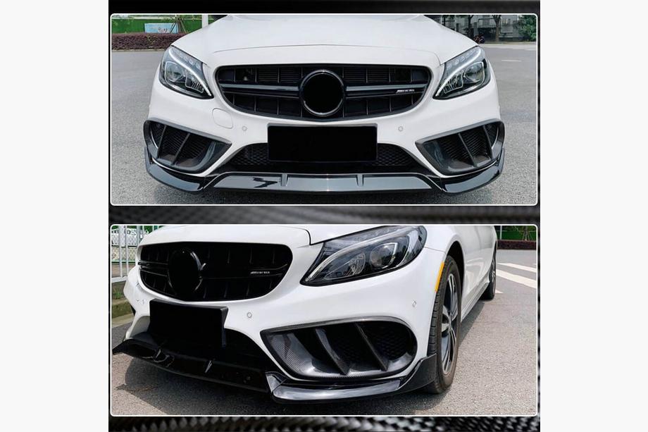 Mercedes C-class W205 2014-2021 Cubiertas de luces antiniebla de carbono para C43 AMG 2015-2019 Foto 4