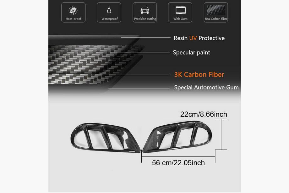 Mercedes C-class W205 2014-2021 Cubiertas de luces antiniebla de carbono para C43 AMG 2015-2019 Foto 5