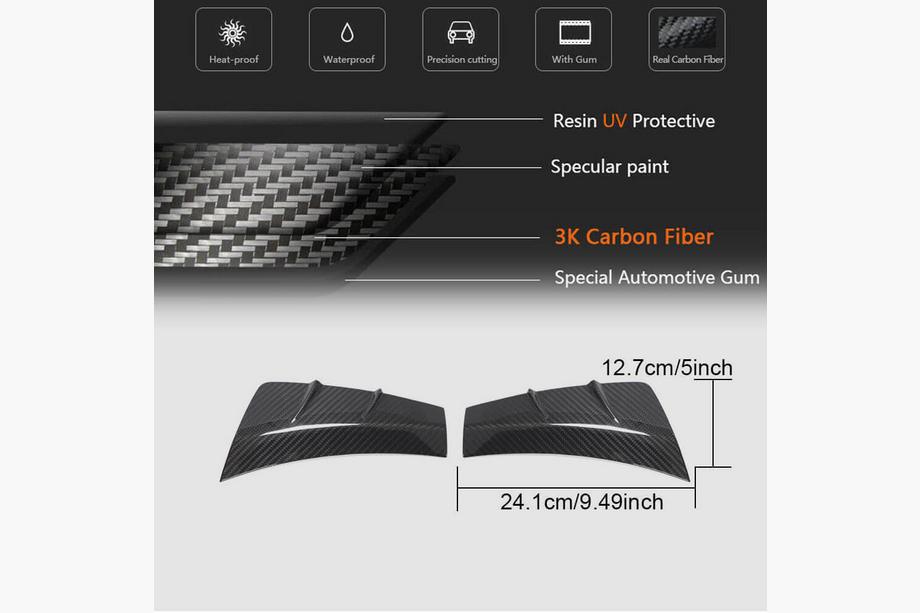 Mercedes C-class W205 2014-2021 Extensiones de Parachoques Delantero V2 (para C43 AMG 2019-2021, Carbono) Foto 6