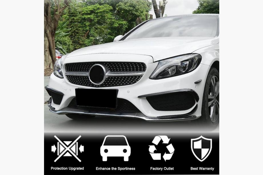Mercedes C-class W205 2014-2021 Extensiones de Parachoques Delantero de Carbono para C43 AMG 2015-2019 Foto 2