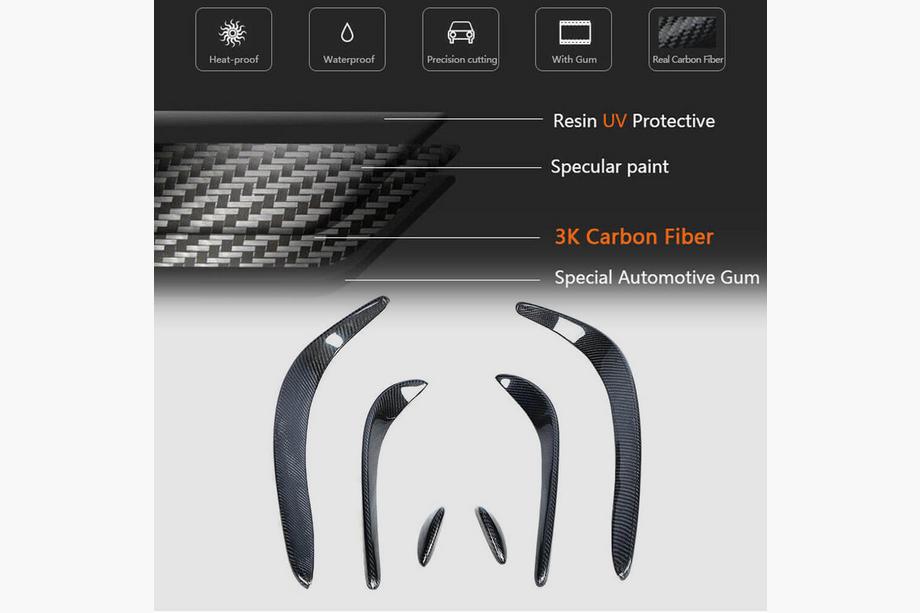 Mercedes C-class W205 2014-2021 Extensiones de Parachoques Delantero de Carbono para C43 AMG 2015-2019 Foto 5