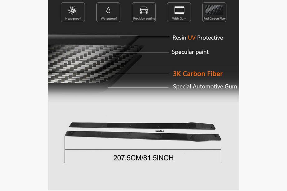 Mercedes C-class W205 2014-2021 Faldones Laterales V2 (para C43/C63 AMG 2015-2019, Carbono) Foto 4