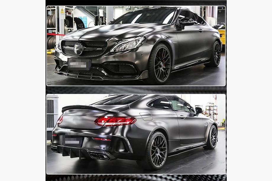 Mercedes C-class W205 2014-2021 Faldones Laterales V3 (para C43/C63 AMG 2015-2019, Plástico) Foto 2