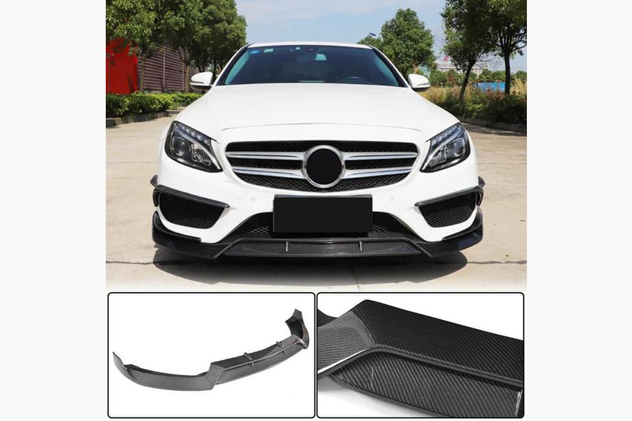 Mercedes C-class W205 2014-2021 Splitter delantero Lip V2 para C43 AMG 2015-2019 Carbono Foto 1