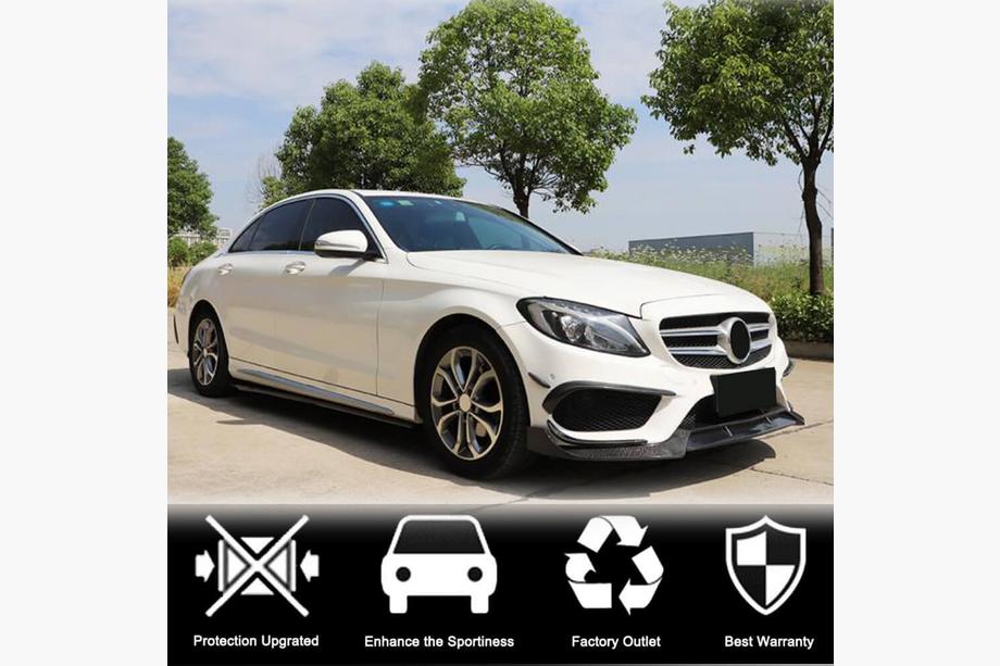 Mercedes C-class W205 2014-2021 Splitter delantero Lip V2 para C43 AMG 2015-2019 Carbono Foto 3