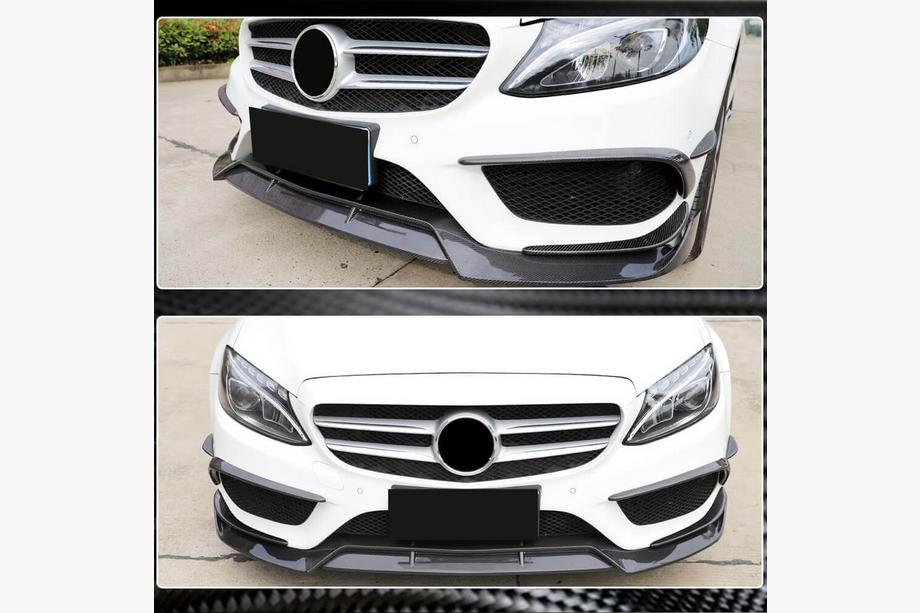 Mercedes C-class W205 2014-2021 Splitter delantero Lip V2 para C43 AMG 2015-2019 Carbono Foto 4