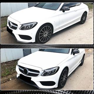 Splitter delantero V4 para C43 AMG 2015-2019 Carbono foto 3