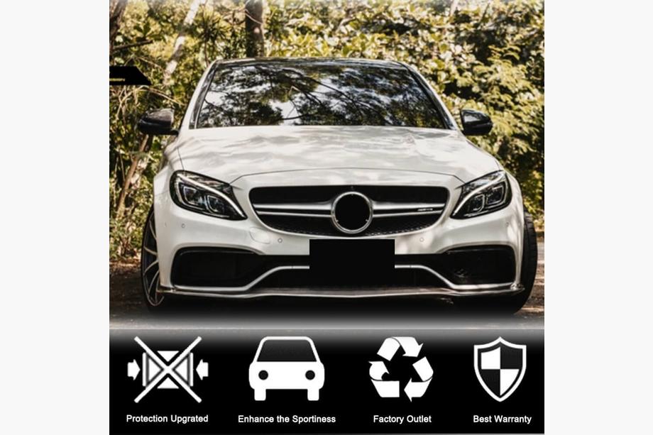 Mercedes C-class W205 2014-2021 Labio Delantero V2 para SD C63 AMG 2015-2019 Carbono Foto 3