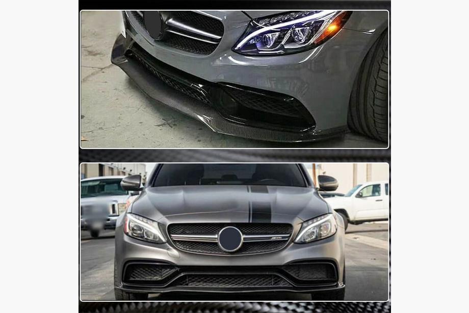Mercedes C-class W205 2014-2021 Labio Delantero V2 para SD C63 AMG 2015-2019 Carbono Foto 5