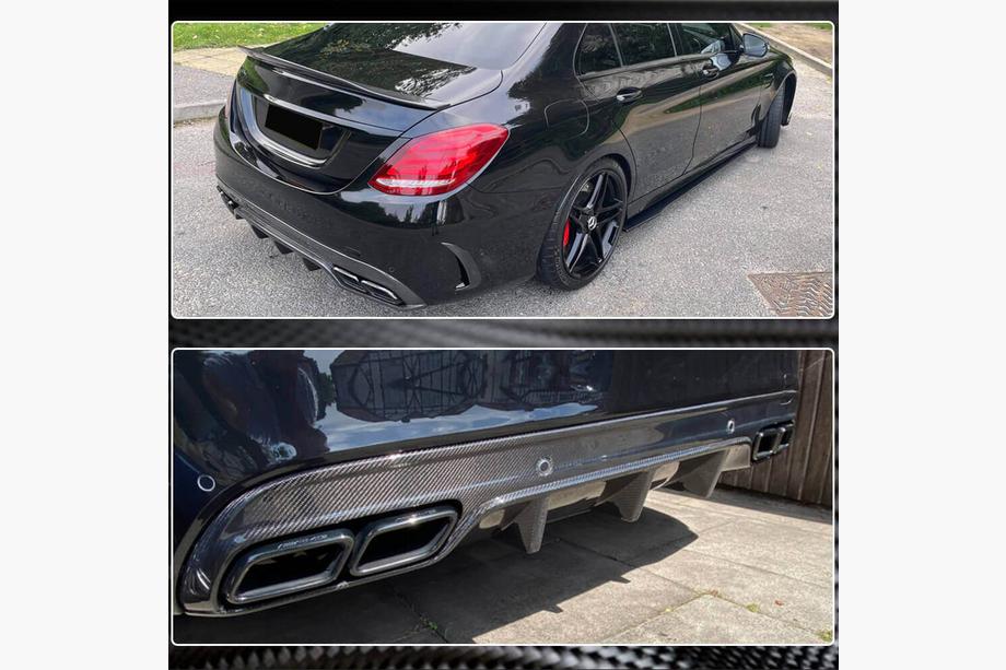 Mercedes C-class W205 2014-2021 Difusor Trasero de Parachoques para SD C43/C63 AMG 2015-2019 Carbono Foto 4