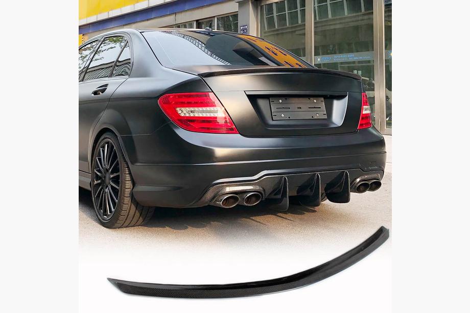 Mercedes C-class W204 2007-2015 Spoiler SD V1 (Carbono) Image