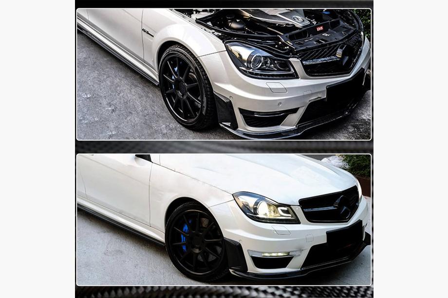 Mercedes C-class W204 2007-2015 Cubiertas de Parachoques Delantero de Carbono (para AMG 2012-2014) Foto 3