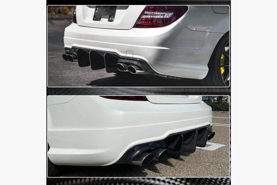 Mercedes C-class W204 2007-2015 Difusor Trasero de Parachoques V2 para AMG SD/Coupe 2012-2014 Carbono Foto 3