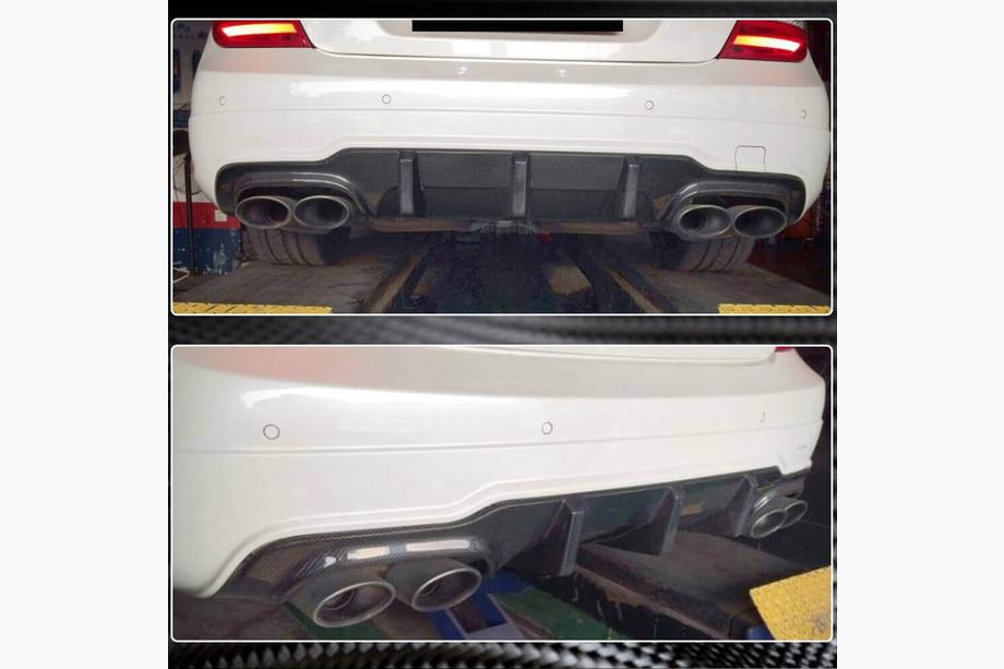 Mercedes C-class W204 2007-2015 Difusor Trasero de Parachoques V3 para AMG SD/Coupe 2012-2014 Carbono Foto 3