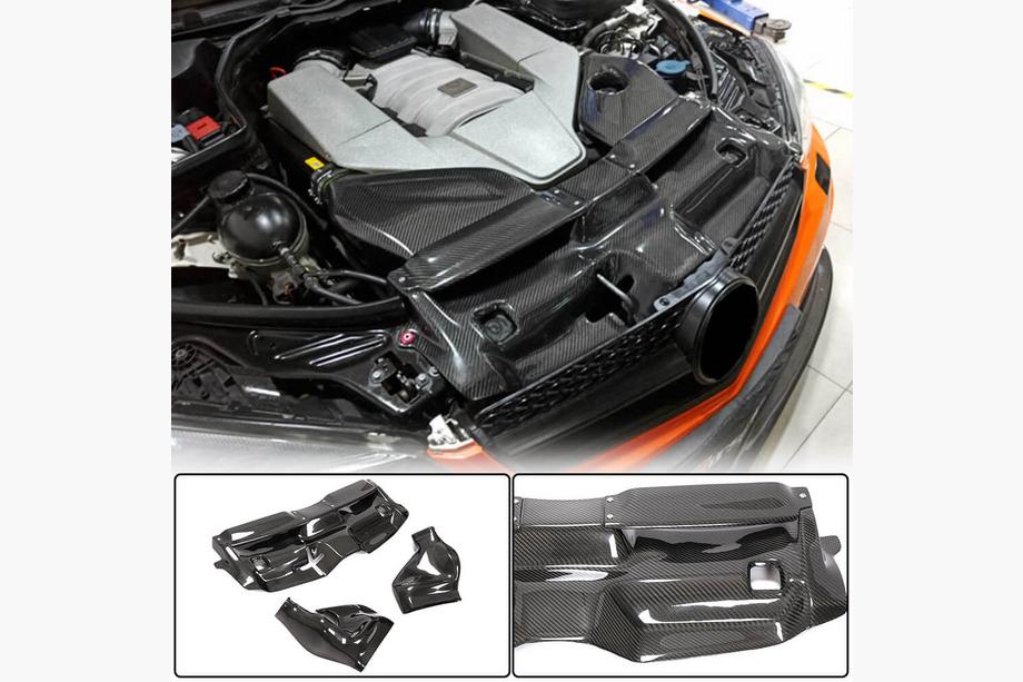 Mercedes C-class W204 2007-2015 Carcasa del sistema de admision de aire frio con tapa (Dry Carbon) para C63 AMG 2012-2014 Foto 1