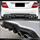Mercedes C-class W204 2007-2015 Difusor Trasero de Parachoques V4 (para AMG SD/Coupe 2012-2014, Carbono) foto 3