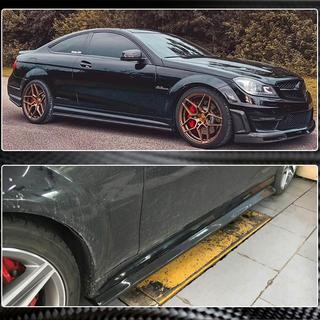 Faldones Laterales (para AMG SD, Carbono) Mercedes C-class W204 2007-2015 foto 3