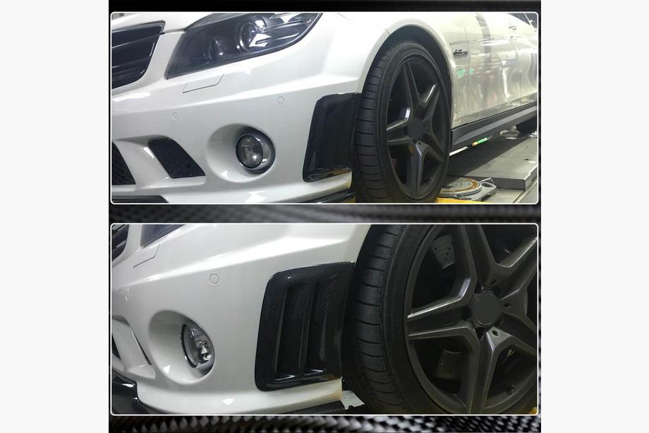 Mercedes C-class W204 2007-2015 Cubiertas de Parachoques Delantero de Carbono para C63 AMG Sedan 2008-2011 Foto 3