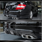 Mercedes C-class W204 2007-2015 Difusor de Parachoques Trasero V4 (para AMG SD 2008-2011, Carbono) foto 3