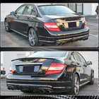Mercedes C-class W204 2007-2015 Difusor de Parachoques Trasero V4 (para AMG SD 2008-2011, Carbono) foto 4