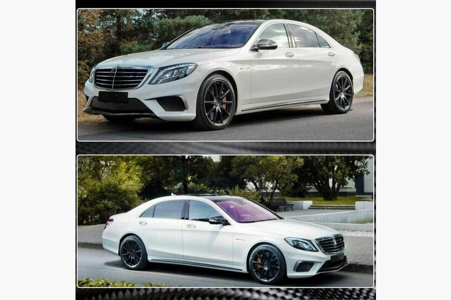Mercedes S-class W222 2013-2022 Faldones Laterales (para S63 AMG 2014-2017, Carbono) Foto 3