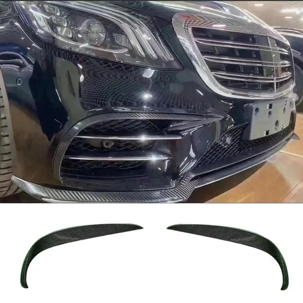 Extensiones de parachoques delantero V2 para S63 AMG 2014-2017 Carbono foto 1