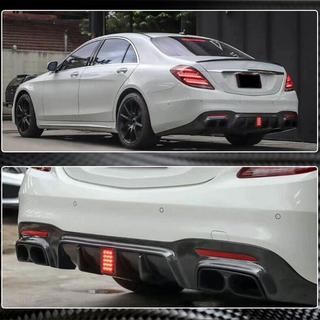 Difusor trasero con salidas de escape (para S63/S65 AMG 2018-2021, Carbono) foto 4