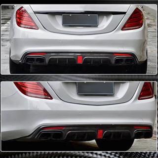 Difusor trasero con salidas de escape (para S63 AMG 2014-2017, Carbono) foto 4