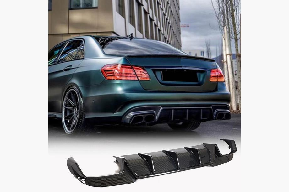 Mercedes E-class W212 2009-2016 Difusor Trasero de Parachoques V1 para E63 AMG 2013-2016 Carbono Foto 2