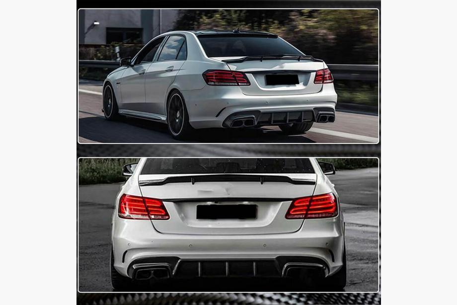 Mercedes E-class W212 2009-2016 Difusor Trasero de Parachoques V1 para E63 AMG 2013-2016 Carbono Foto 5