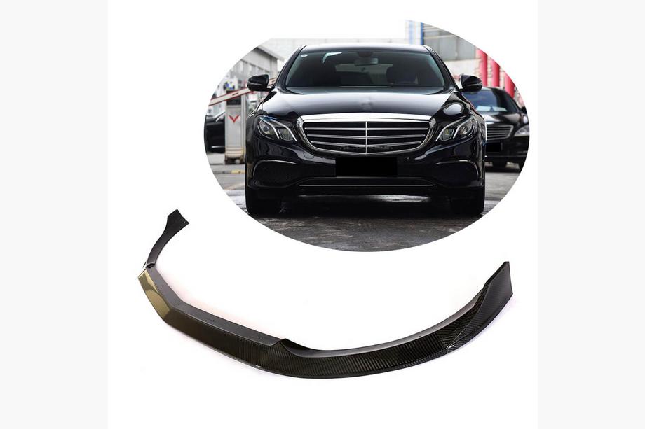 Mercedes E-class W213 2016-2023 Labio delantero parachoques (para Base 2016-2019, Carbono) Image