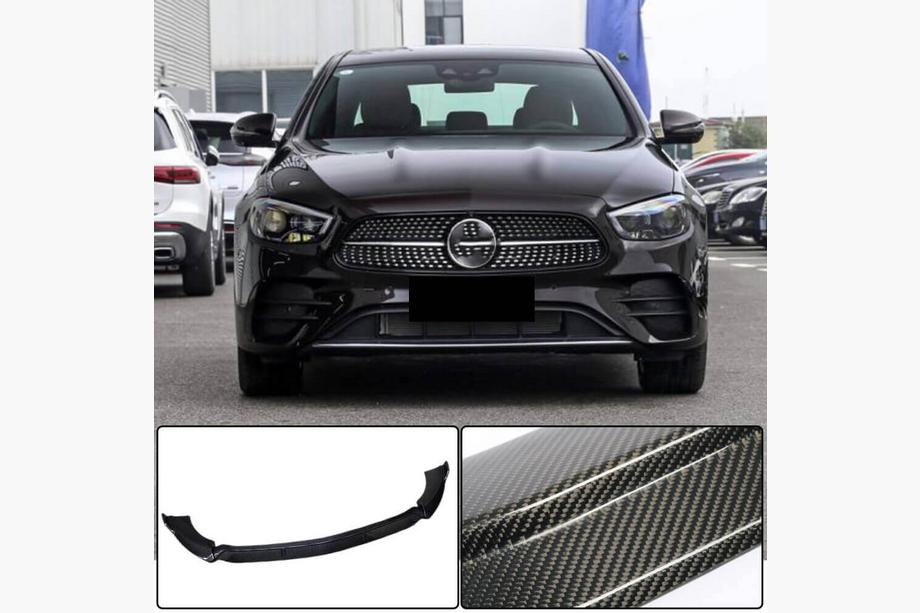 Mercedes E-class W213 2016-2023 Labio delantero de parachoques (para AMG-Line 2020-2023, Carbono) Foto 5