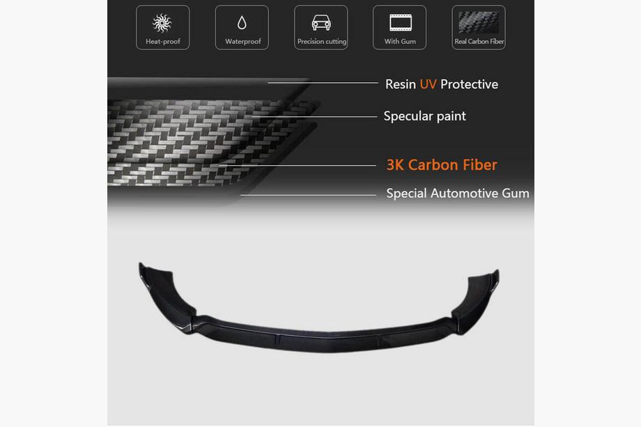 Mercedes E-class W213 2016-2023 Labio delantero de parachoques (para AMG-Line 2020-2023, Carbono) Foto 20