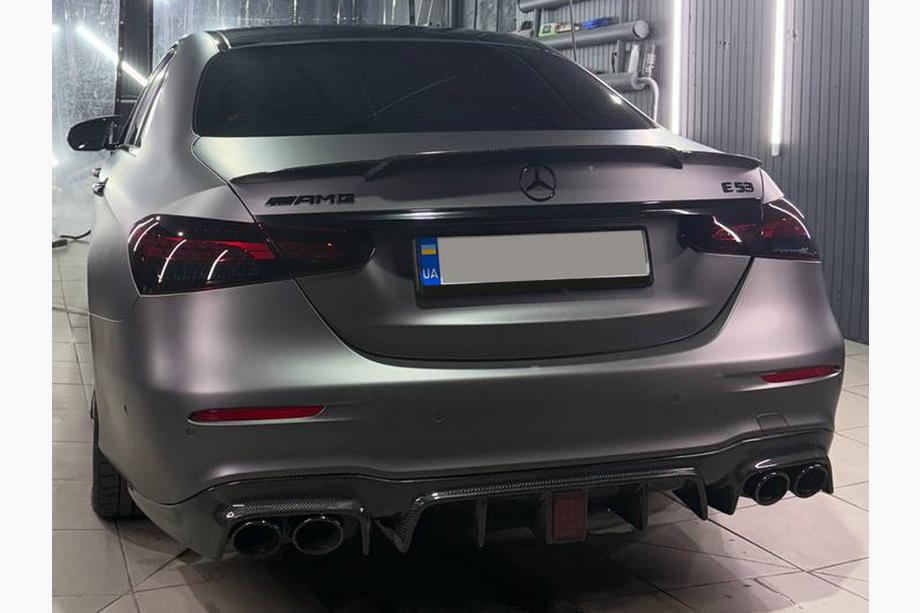 Mercedes E-class W213 2016-2023 Difusor trasero para parachoques E63 AMG 2020-2023, Carbono Foto 8