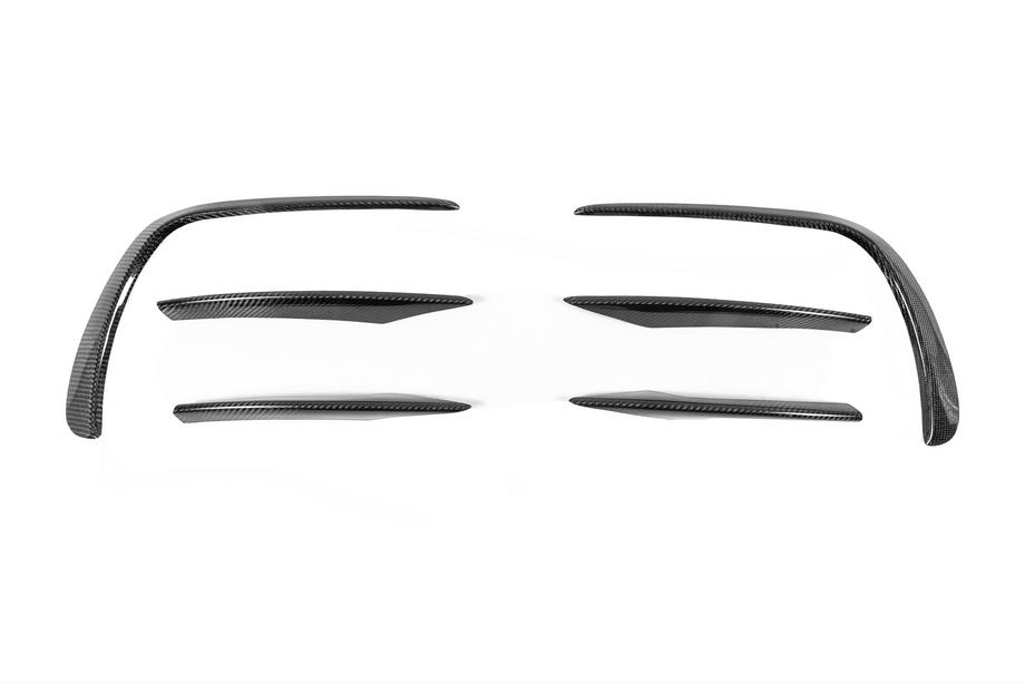 Mercedes E-class W213 2016-2023 Extensiones de parachoques delantero (para AMG-Line 2020+, Carbono Seco) Foto 17