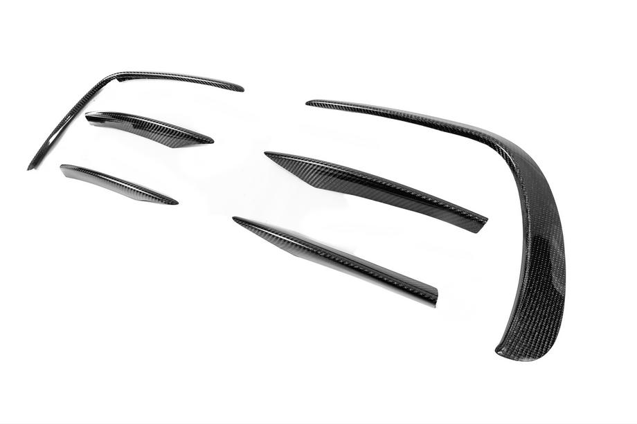 Mercedes E-class W213 2016-2023 Extensiones de parachoques delantero (para AMG-Line 2020+, Carbono Seco) Foto 18