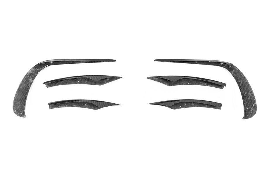 Mercedes E-class W213 2016-2023 Extensiones de parachoques delantero (para AMG-Line 2020+, Carbono Seco) Foto 20