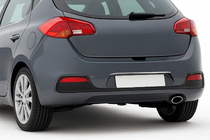 Kia Ceed 2012-2018 Moldura cromada sobre la matrícula para HB (acero inoxidable) foto 1
