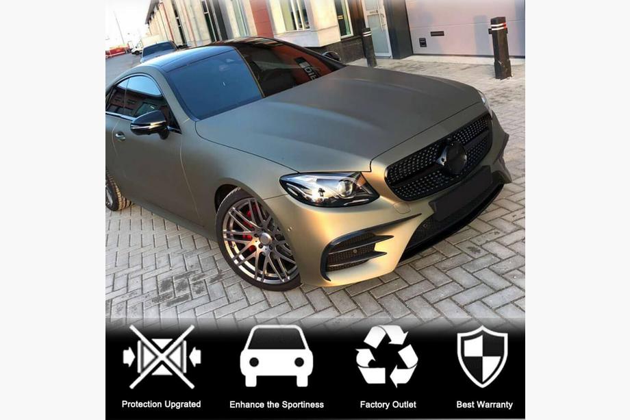 Mercedes E-class W213 2016-2023 Cubiertas de Parachoques Delantero de Carbono (para AMG-Line/E43 AMG 2016-2019) Foto 3