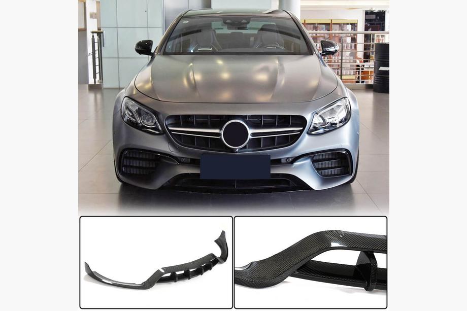 Mercedes E-class W213 2016-2023 Lip delantero V2 para E63 AMG 2016-2019 Carbono Image
