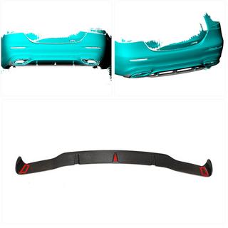 Difusor trasero de parachoques para AMG-Line 2020-2023, Carbono foto 2