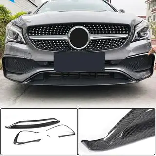 Splitter delantero de parachoques (para AMG-Line SD 2017-2019, Carbono) foto 1